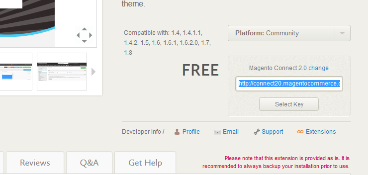 Download free magento extension from magento connect