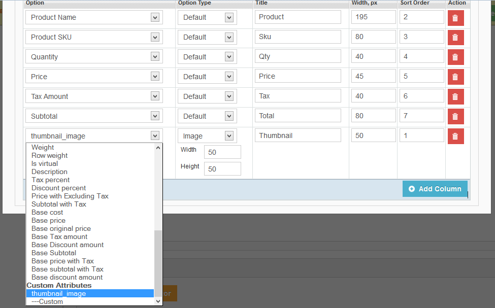 Magento PDF Invoice Add Thumbnail Column