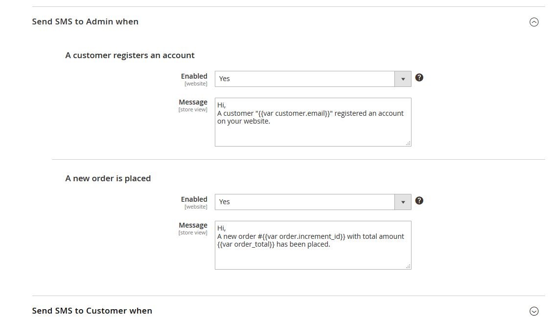 Magento Notification Module Icon SMS Notification Magento 2 Extension - Verify Customer Mobile by OTP