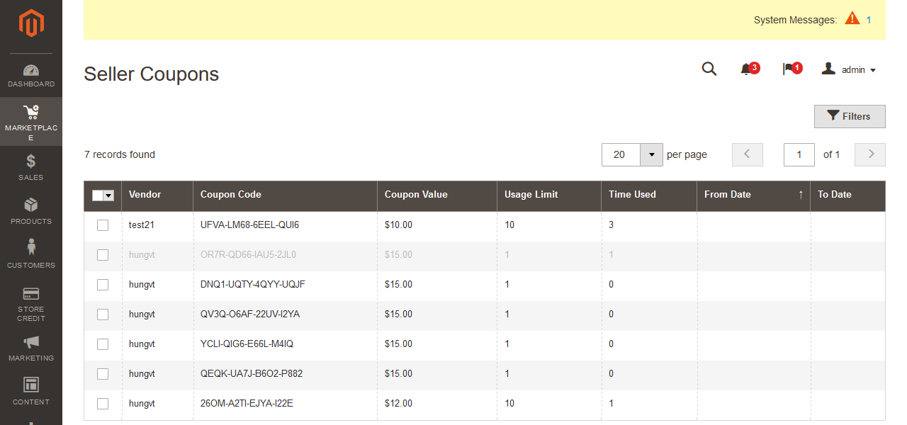Vendor Coupon Magento2 Marketplace ,Magento Multiple Vendors Extension
