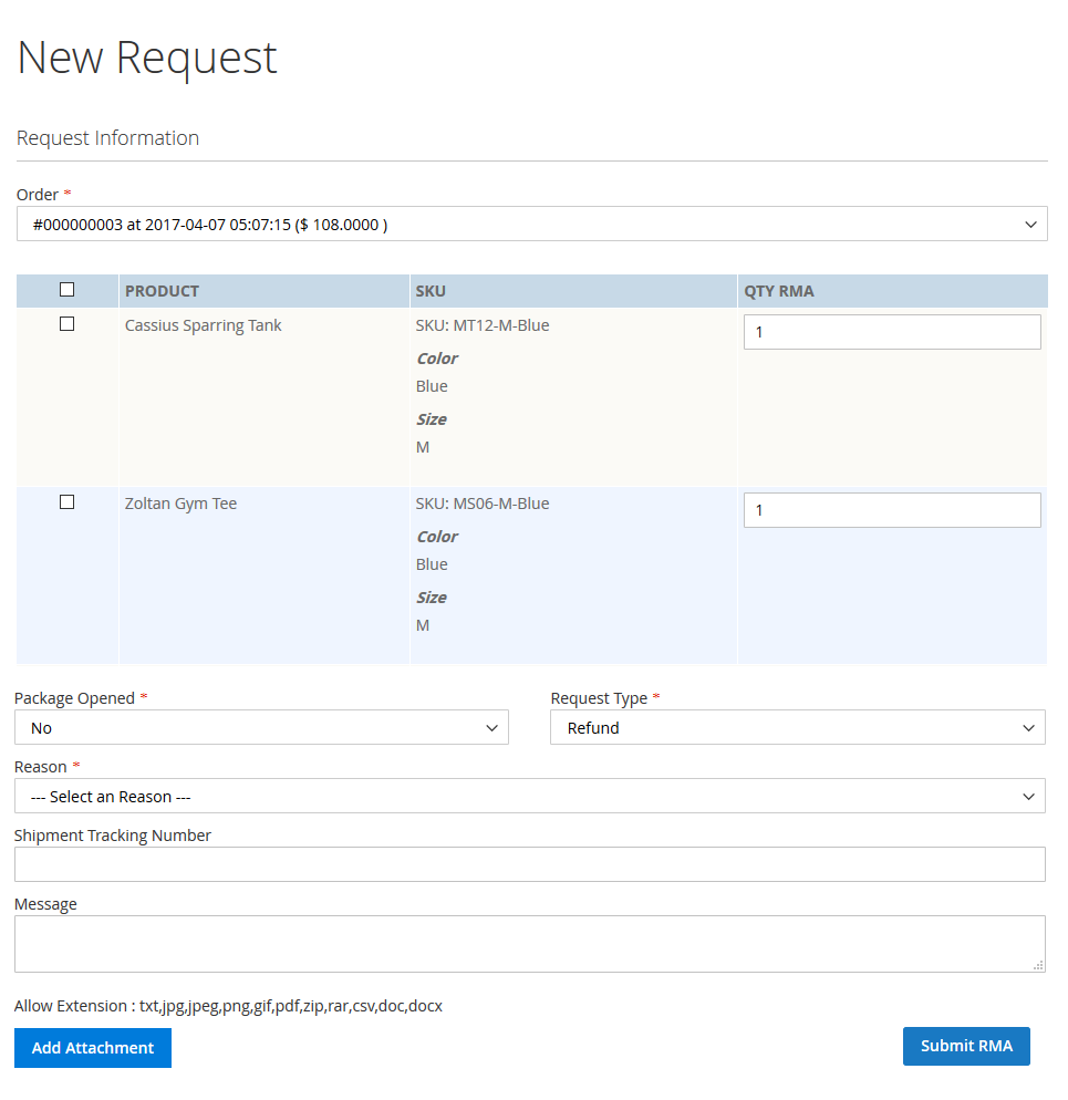 rma for magento2 magento2 help desk vnecoms rma form