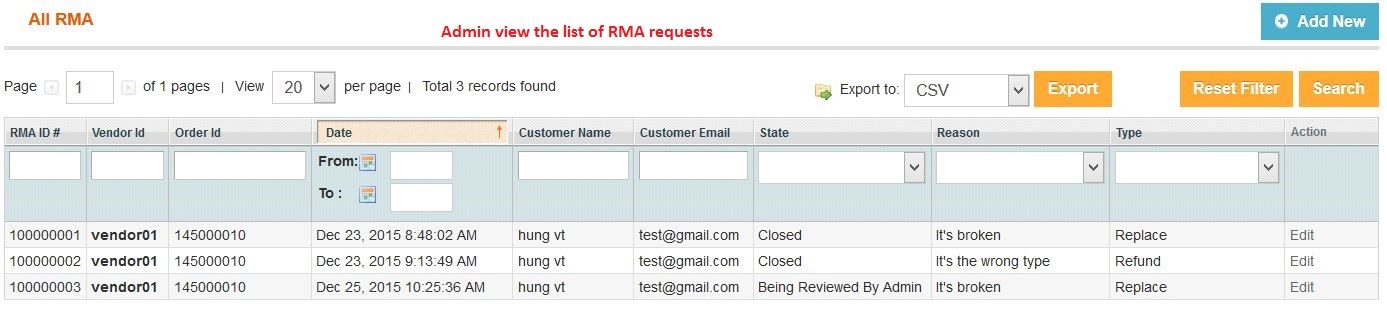 RMA for Marketplace Website - Magento Marketplace Extension