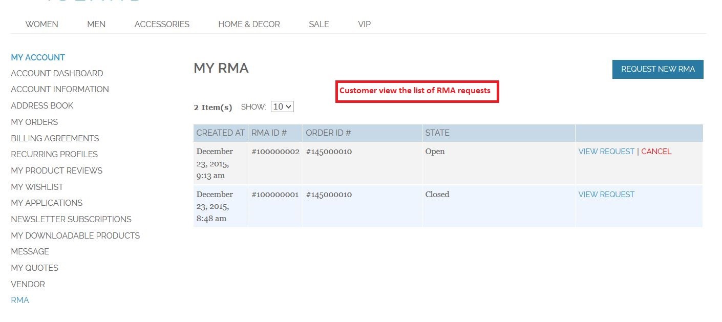 RMA for Marketplace Website - Magento Marketplace Extension