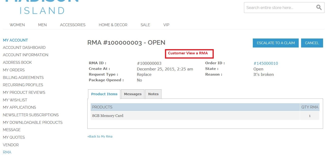 RMA for Marketplace Website - Magento Marketplace Extension