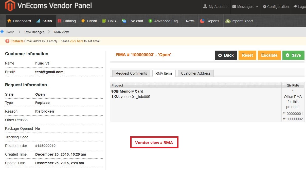 RMA for Marketplace Website - Magento Marketplace Extension
