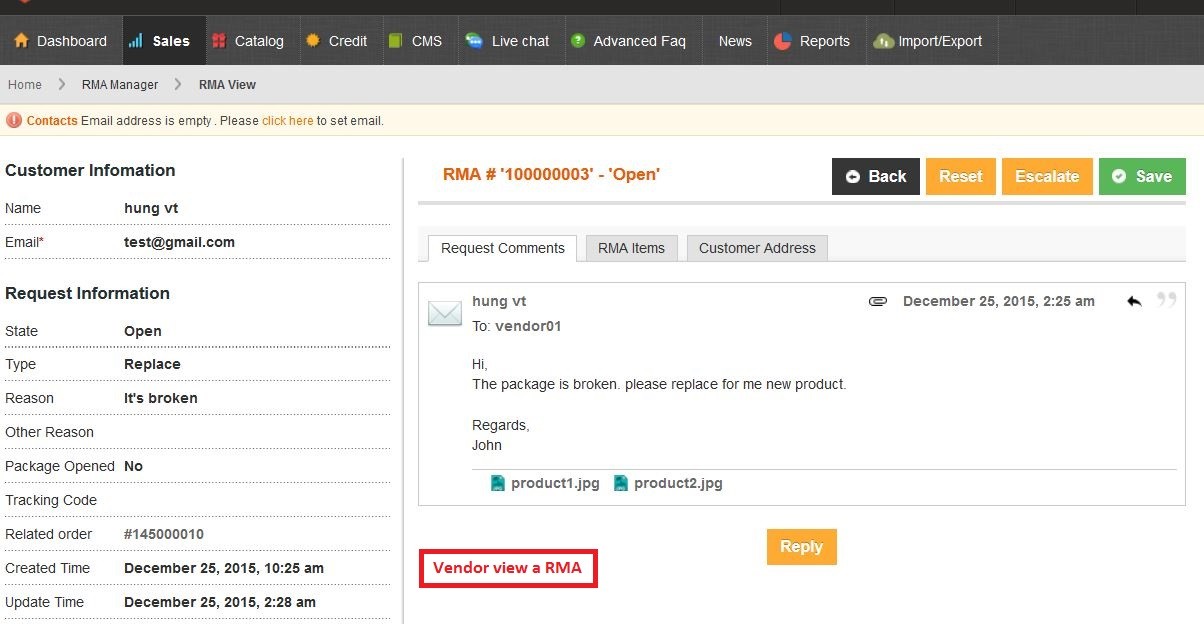 RMA for Marketplace Website - Magento Marketplace Extension