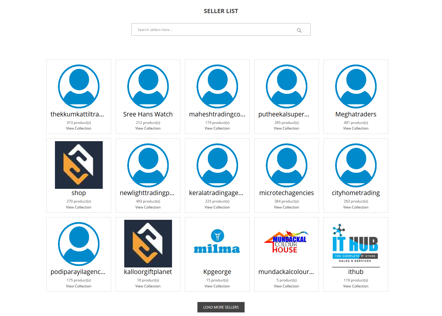 Magento2 - Seller List