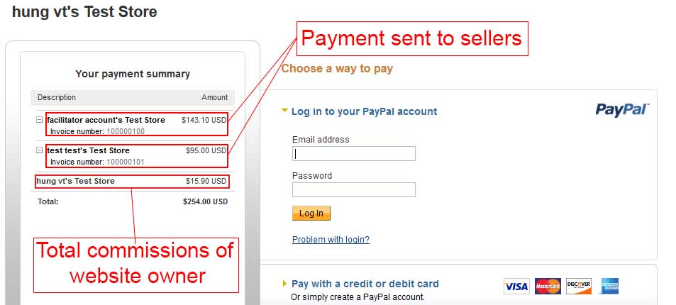 Paypal Adaptive Parallel Payment - Customer view all transactions
