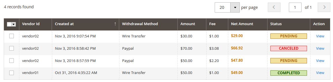 Manage Withdrawal Requests