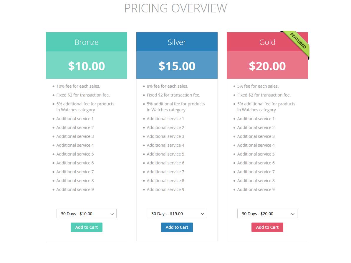 Membership Pricing Page