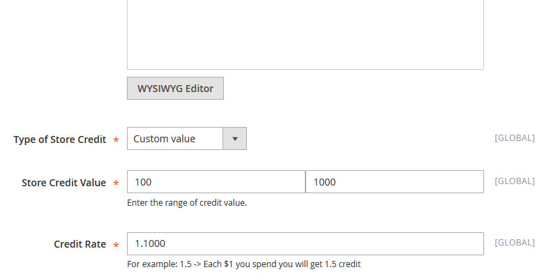 Add Product Credit - Custom Value