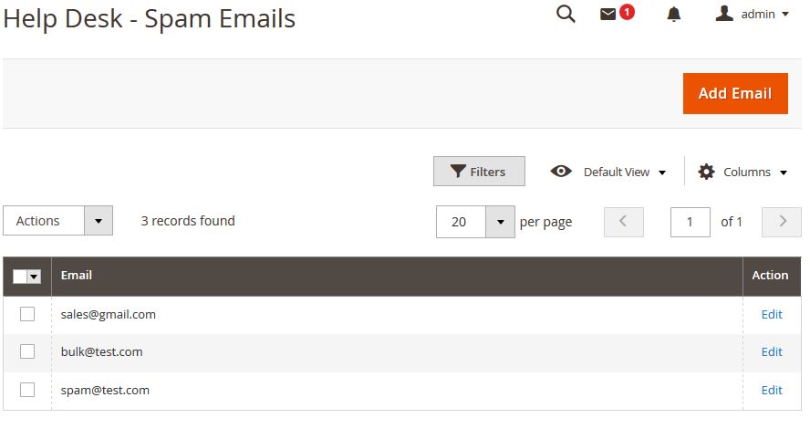 Manage Spam Mails