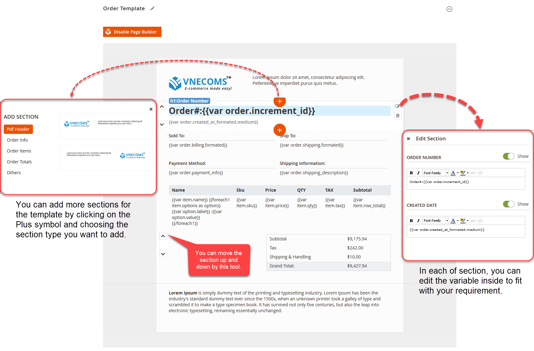 Add invoice template by upload your own HTML template