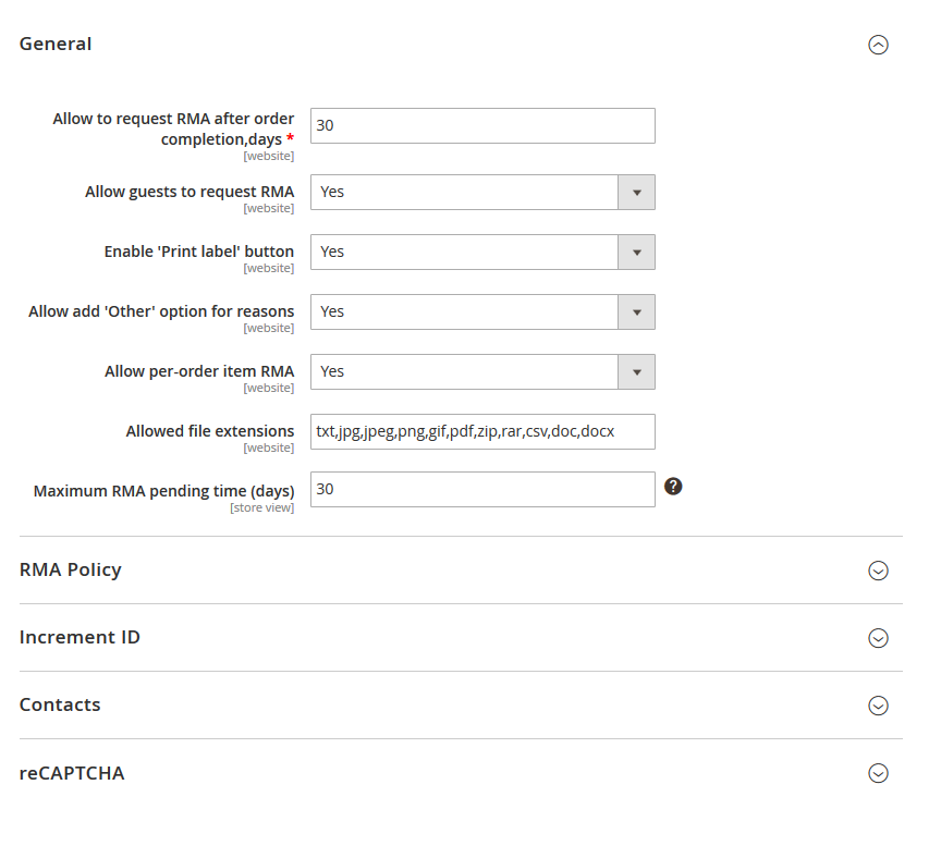 Extensive backend options